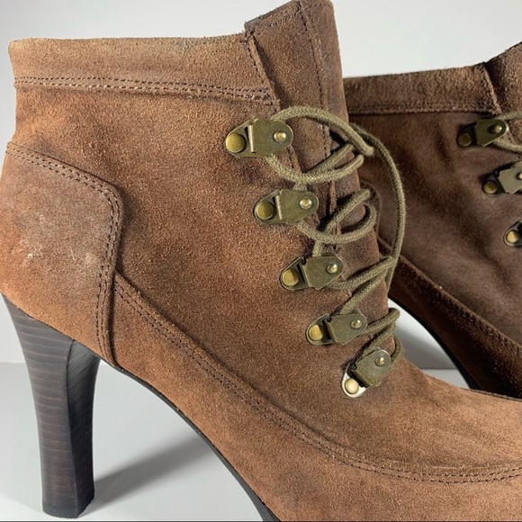 Ralph Lauren Nubuck Brown Lace Leather Boots - Picture 8 of 10